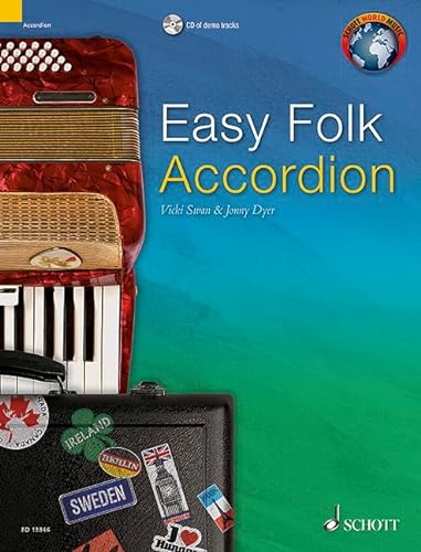 Easy Folk Accordion: 29 Traditional Pieces. Akkordeon. (Schott World Music)